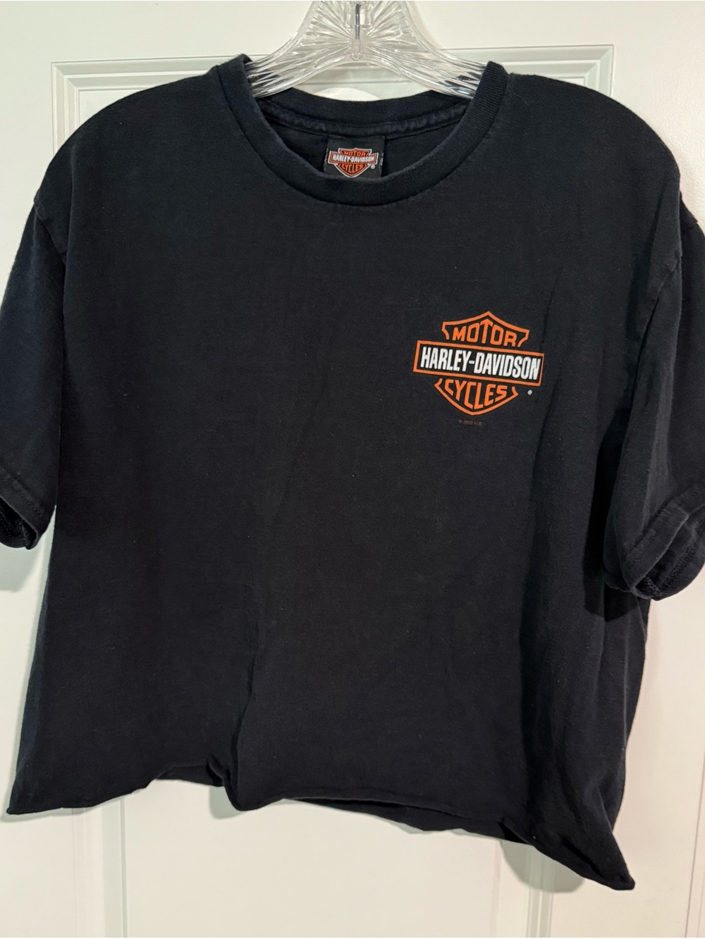Harley-Davidson Black Short Sleeve Tee with Orange Logo